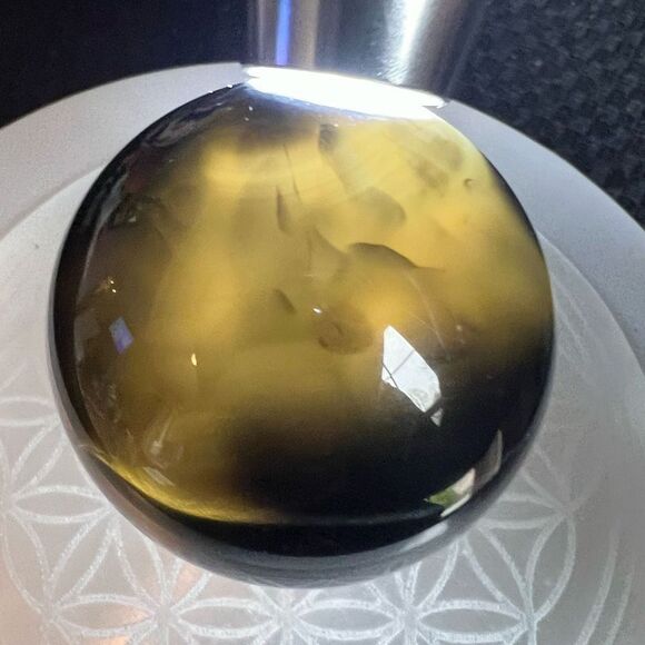 Natural Black Cherry Agate Crystal Sphere - Picture 8 of 15